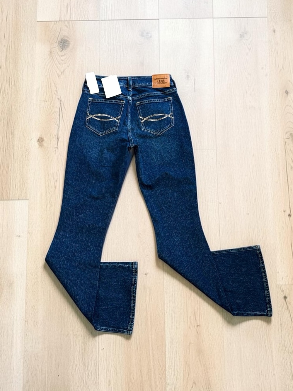Abercrombie & Fitch NWT Archive Collection Rhinestone Pocket Bootcut Jeans 25